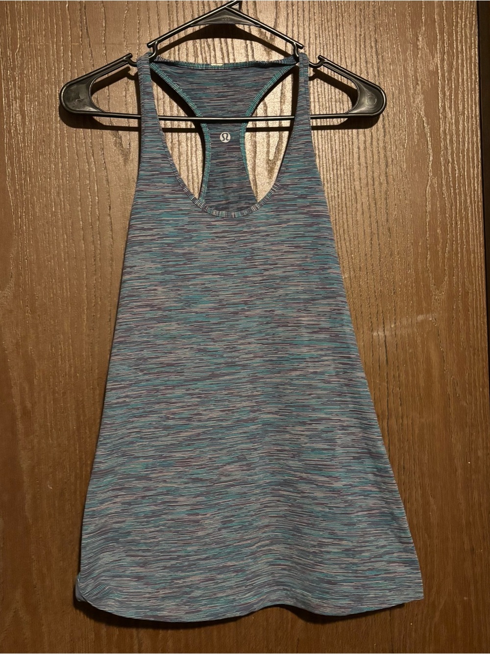 lululemon athletica Heathered Teal and Gray Racerback Tank